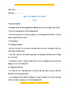 Giáo án Vận động của chân Giáo dục thể chất lớp 1 Kết nối tri thức