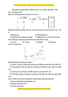 Đề thi học kì 1 Địa lý 12 năm 2023 trường THPT Chu Văn An-Hà Nội