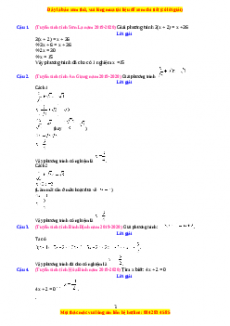 Bộ 3 chuyên đề luyện thi vào 10 môn Toán năm 2023 - Chuyên đề 6: Phương trình