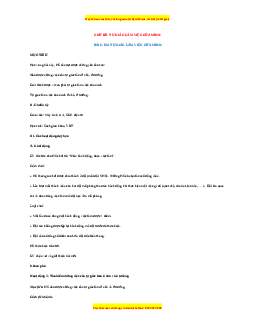 Giáo án Đạo đức 1 Cánh diều Em tự giác làm việc của mình