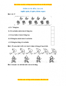 Bài tập cuối tuần Toán lớp 1 Tuần 3 Kết nối tri thức (có lời giải)