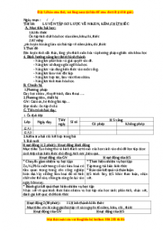 Giáo án Hóa học 12 học kì 2 Tiết 58: Luyện tập: Sơ lược về niken, kẽm, chì, thiếc