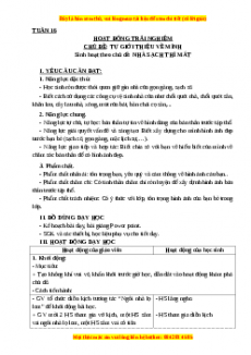 Giáo án Tuần 16: Nhà sạch thì mát Hoạt động trải nghiệm 3 Kết nối tri thức