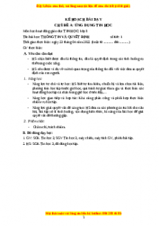 Giáo án Tin học 3 Chân trời sáng tạo Bài 1: Thông tin và quyết định
