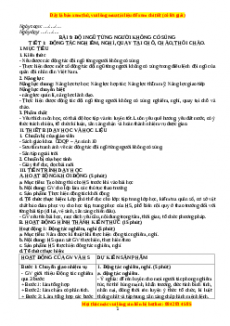 Giáo án GDQP 10 Bài 9 (Kết nối tri thức): Đội ngũ từng người không có súng