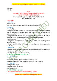 Giáo án Bài 3 Địa lí 7 Cánh diều (2024): Phương thức con người khai thác, sử dụng và bảo vệ thiên nhiên Châu Âu