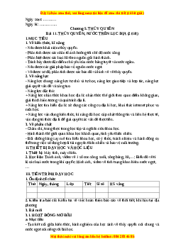 Giáo án Bài 11 Địa lí 10 Kết nối tri thức (2024): Thủy quyển, nước trên lục địa