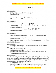 Đề thi Toán 9 học kì 1 năm 2022 - 2023 - Đề 13