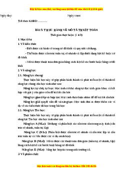 Giáo án Tin học 6 Cánh diều Chủ đề F bài 5: Thực hành về mô tả thuật toán