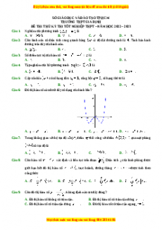 Đề thi thử Toán trường Gia Định - HCM năm 2023