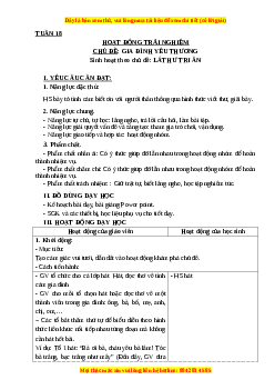 Giáo án Tuần 18: Lá thư tri ân Hoạt động trải nghiệm 3 Kết nối tri thức