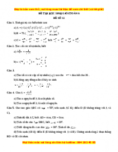 Đề chọn HSG môn Toán 6 năm 2022 - 2023 có đáp án ( Đề 12 )