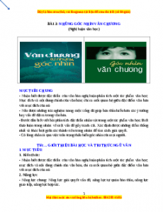 Giáo án Bài 3: Những góc nhìn văn chương (Nghị luận văn học) 2024 Chân trời sáng tạo