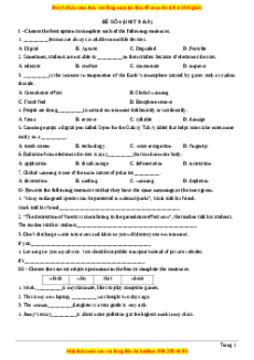 Đề kiểm tra 15p Tiếng anh 10 năm 2023 - Đề số 4