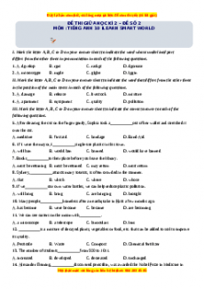 Đề thi giữa kì 2 Tiếng Anh 10 ilearn smart world (Đề 2)