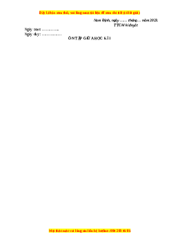 Giáo án Địa lí 10 Kết nối tri thức (2024): Ôn tập giữa học kì 1