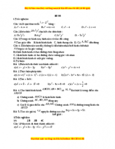 Đề thi giữa kì 1 Toán 8 năm 2023 - Đề 98