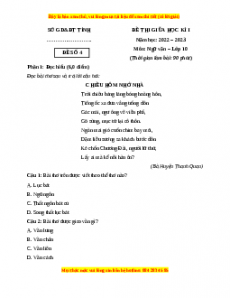 Đề thi giữa học kì 1 Ngữ Văn 10 bộ Cánh diều có đáp án (Đề 4)