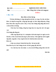 Bài tập cuối tuần Tiếng việt lớp 2 Tuần 3 Chân trời sáng tạo (có lời giải)