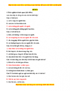 Đề thi cuối kì 1 GDCD 7 Chân trời sáng tạo (Đề 1)