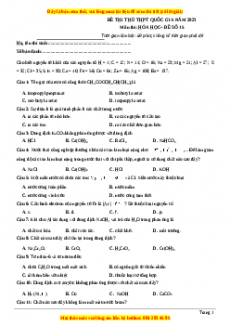 Đề thi THPT Quốc Gia Hóa năm 2023 Bookgol - Đề 15