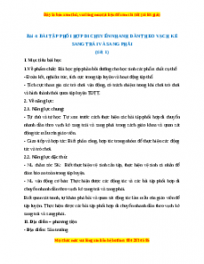 Giáo án Bài tập phối hợp di chuyển nhanh dần theo vạch kẻ sang trái, sang phải Giáo dục thể chất 2 Kết nối tri thức
