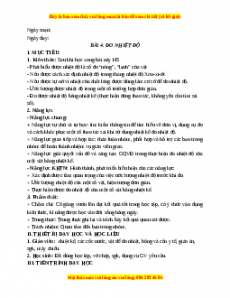 Giáo án Bài 4 KHTN 6 Cánh diều (2024): Đo nhiệt độ