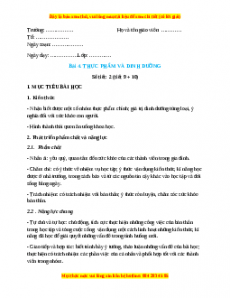 Giáo án Công nghệ 6 Bài 4 (Kết nối tri thức): Thực phẩm và dinh dưỡng