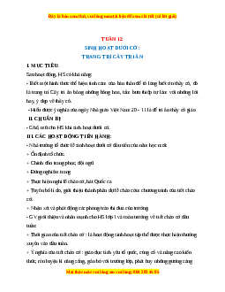Giáo án HĐTN  1 Cánh diều Tuần 12