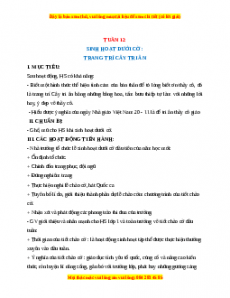 Giáo án HĐTN  1 Cánh diều Tuần 12