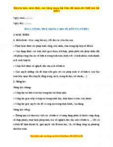 Giáo án Cộng, trừ, nhân, chia số hữu tỉ Toán 7 Cánh diều