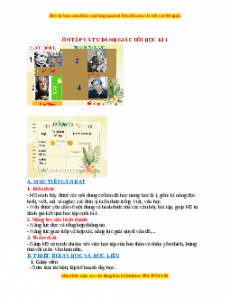 Giáo án Ôn tập và tự đánh giá cuối Học kì 1 (2024) Cánh diều