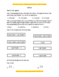 Bộ đề thi Toán 5 học kì 2 năm 2022 - 2023 - Đề 26