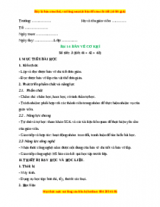 Giáo án Công nghệ 10 Thiết kế  Bài 14 (Kết nối tri thức): Bản vẽ cơ khí