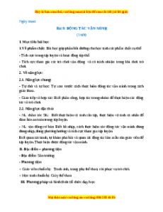 Giáo án GDTC 1 Cánh diều Động tác vặn mình