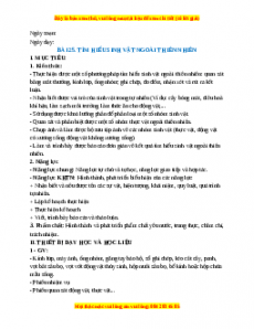 Giáo án Bài 25 KHTN 6 Cánh diều (2024): Tìm hiểu sinh vật ngoài thiên nhiên