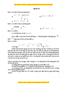 Đề thi Toán 9 học kì 1 năm 2022 - 2023 - Đề 35