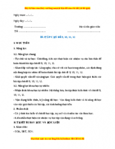 Giáo án Sinh học 7 Cánh diều Bài tập (Chủ đề 9, 10, 11, 12)