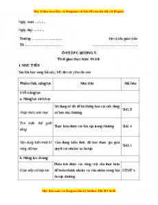 Giáo án Sinh học 10 Ôn tập chương 5 (Chân trời sáng tạo)