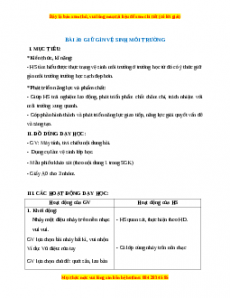 Giáo án Giữ gìn vệ sinh môi trường Hoạt động trải nghiệm 2 Kết nối tri thức