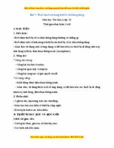 Giáo án Tin học 10 Bài 7 (Kết nối tri thức): Thực hành sử dụng thiết bị số thông dụng
