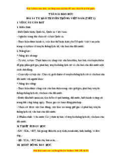 Giáo án Đạo đức 3 Chân trời sáng tạo Bài 14: Tự hào truyền thống Việt nam (Tiết 2)