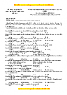 Bộ đề thi THPT Quốc Gia Hóa học năm 2022 theo ma trận đề minh họa