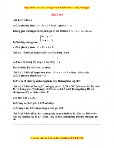 Đề thi Toán 9 học kì 2 năm 2022 - 2023 - Đề 19