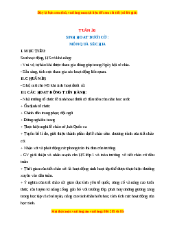 Giáo án HĐTN  1 Cánh diều Tuần 30