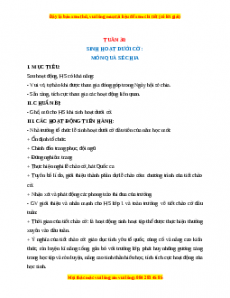 Giáo án HĐTN  1 Cánh diều Tuần 30
