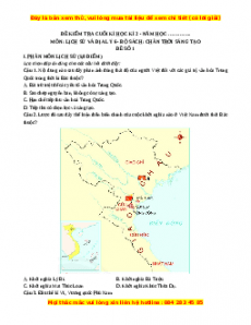 Đề thi cuối kì 2 Lịch sử & Địa lí 6 Chân trời sáng tạo có đáp án (Đề 1)