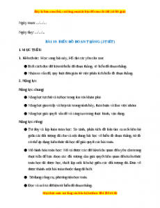 Giáo án Biểu đồ đoạn thẳng Toán 7 Kết nối tri thức