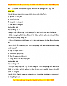 Bộ trắc nghiệm Lịch sử 7 Cánh diều có đáp án