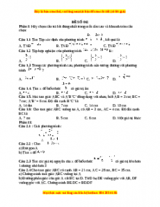 Đề thi cuối học kì 2 Toán 8 năm 2022 - 2023 - Đề 42